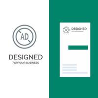 Ad Blocker Ad Blocker Digital Grey Logo Design and Business Card Template vector