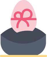 Gift Boiled Easter Egg Food  Flat Color Icon Vector icon banner Template