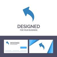 Creative Business Card and Logo template Arrow Left Up Arrows Vector Illustration