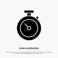 Timer Stopwatch Watch Time solid Glyph Icon vector