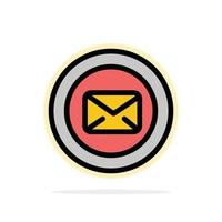 Chat Message Support Text Message Typing Abstract Circle Background Flat color Icon vector