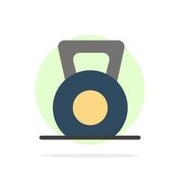 Dumbbell Fitness Gym Lift Abstract Circle Background Flat color Icon vector