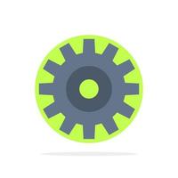 Gear Setting Wheel Cogs Abstract Circle Background Flat color Icon vector