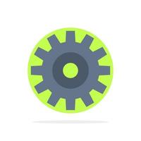 Gear Setting Wheel Cogs Abstract Circle Background Flat color Icon vector