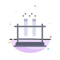 Lab Test Tube Science Abstract Flat Color Icon Template vector