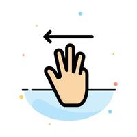 Hand Hand Cursor Up Left Abstract Flat Color Icon Template vector