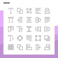 Set of Design Line Icon set 25 Icons Vector Minimalism Style Design Black Icons Set Linear pictogram pack