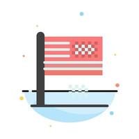 American Dream Collapse Decline Fall Flag Abstract Flat Color Icon Template vector