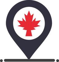 Map Location Canada Leaf  Flat Color Icon Vector icon banner Template