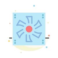 Cooler Fan Computer Cooler Device Fan Abstract Flat Color Icon Template vector