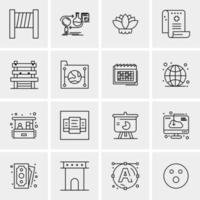 16 Universal Business Icons Vector Creative Icon Illustration to use in web and Mobile Related project