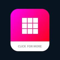 Feed Gallery Instagram Sets Mobile App Button Android and IOS Glyph Version vector