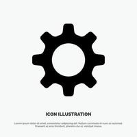 Cog Setting Gear solid Glyph Icon vector