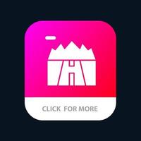 Landscape Mountains Scenery Road Mobile App Button Android and IOS Glyph Version vector