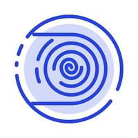 Abstract Circulation Cycle Disruptive Endless Blue Dotted Line Line Icon vector