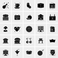 25 iconos de negocios universales vector ilustración de icono creativo para usar en proyectos relacionados con la web y dispositivos móviles