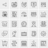 25 iconos de negocios universales vector ilustración de icono creativo para usar en proyectos relacionados con la web y dispositivos móviles