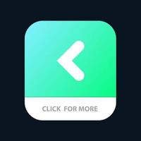 Arrow Back Backward Left Mobile App Button Android and IOS Glyph Version vector