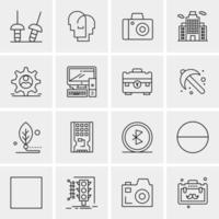 16 Universal Business Icons Vector Creative Icon Illustration to use in web and Mobile Related project