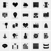 25 iconos de negocios universales vector ilustración de icono creativo para usar en proyectos relacionados con la web y dispositivos móviles