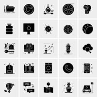 25 iconos de negocios universales vector ilustración de icono creativo para usar en proyectos relacionados con la web y dispositivos móviles