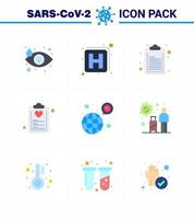 Coronavirus Precaution Tips icon for healthcare guidelines presentation 9 Flat Color icon pack such as coronavirus worldwide document plan healthcare viral coronavirus 2019nov disease Vector Des