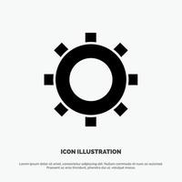 Cogs Gear Setting solid Glyph Icon vector