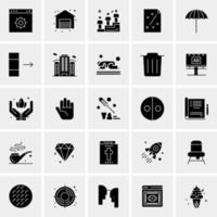 25 iconos de negocios universales vector ilustración de icono creativo para usar en proyectos relacionados con la web y dispositivos móviles