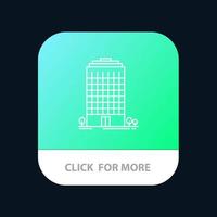 Building Office Tower Space Mobile App Button Android and IOS Line Version vector