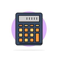 Calculator Accounting Business Calculate Financial Math Abstract Circle Background Flat color Icon vector
