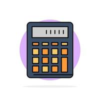 Calculator Accounting Business Calculate Financial Math Abstract Circle Background Flat color Icon vector