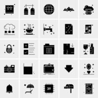 25 iconos de negocios universales vector ilustración de icono creativo para usar en proyectos relacionados con la web y dispositivos móviles