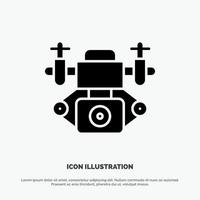 Action Camera Technology solid Glyph Icon vector