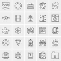 25 iconos de negocios universales vector ilustración de icono creativo para usar en proyectos relacionados con la web y dispositivos móviles