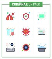 25 Coronavirus Emergency Iconset Blue Design such as corona bacteria mask lab test viral coronavirus 2019nov disease Vector Design Elements