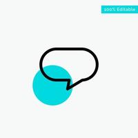 Twitter Chat Chatting turquoise highlight circle point Vector icon