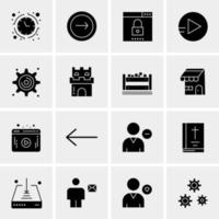 16 Universal Business Icons Vector Creative Icon Illustration to use in web and Mobile Related project