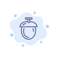 Forest Nuts Seeds Blue Icon on Abstract Cloud Background vector