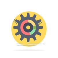 setting data management process progress Flat Color Icon Vector