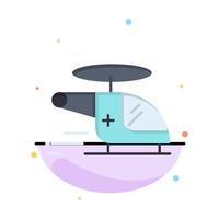 Helicopter Chopper Medical Ambulance Air Abstract Flat Color Icon Template vector