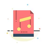 Audio Computer File Mp3 Sample Abstract Flat Color Icon Template vector