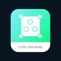 botón de aplicación móvil en línea de diseño abstracto versión de glifo de android e ios vector