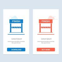 Finish Line Sport Game  Blue and Red Download and Buy Now web Widget Card Template vector