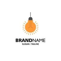 Light Bulb Idea Tips Suggestion Business Logo Template Flat Color vector