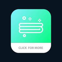 botón de aplicación móvil de toalla de limpieza limpia versión de línea de android e ios vector