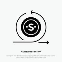 Business Investment Modern On Return solid Glyph Icon vector
