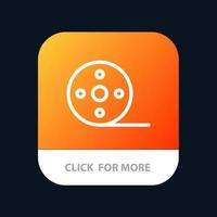 Album Film Movie Reel Mobile App Button Android and IOS Line Version vector