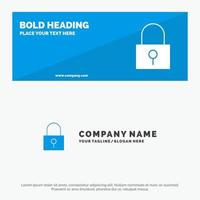 Lock Password Password Lock Secure Password SOlid Icon Website Banner and Business Logo Template vector