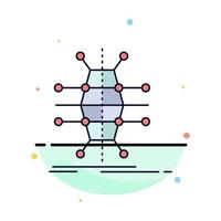 Distribution grid infrastructure network smart Flat Color Icon Vector