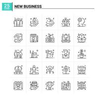 25 New Business icon set vector background